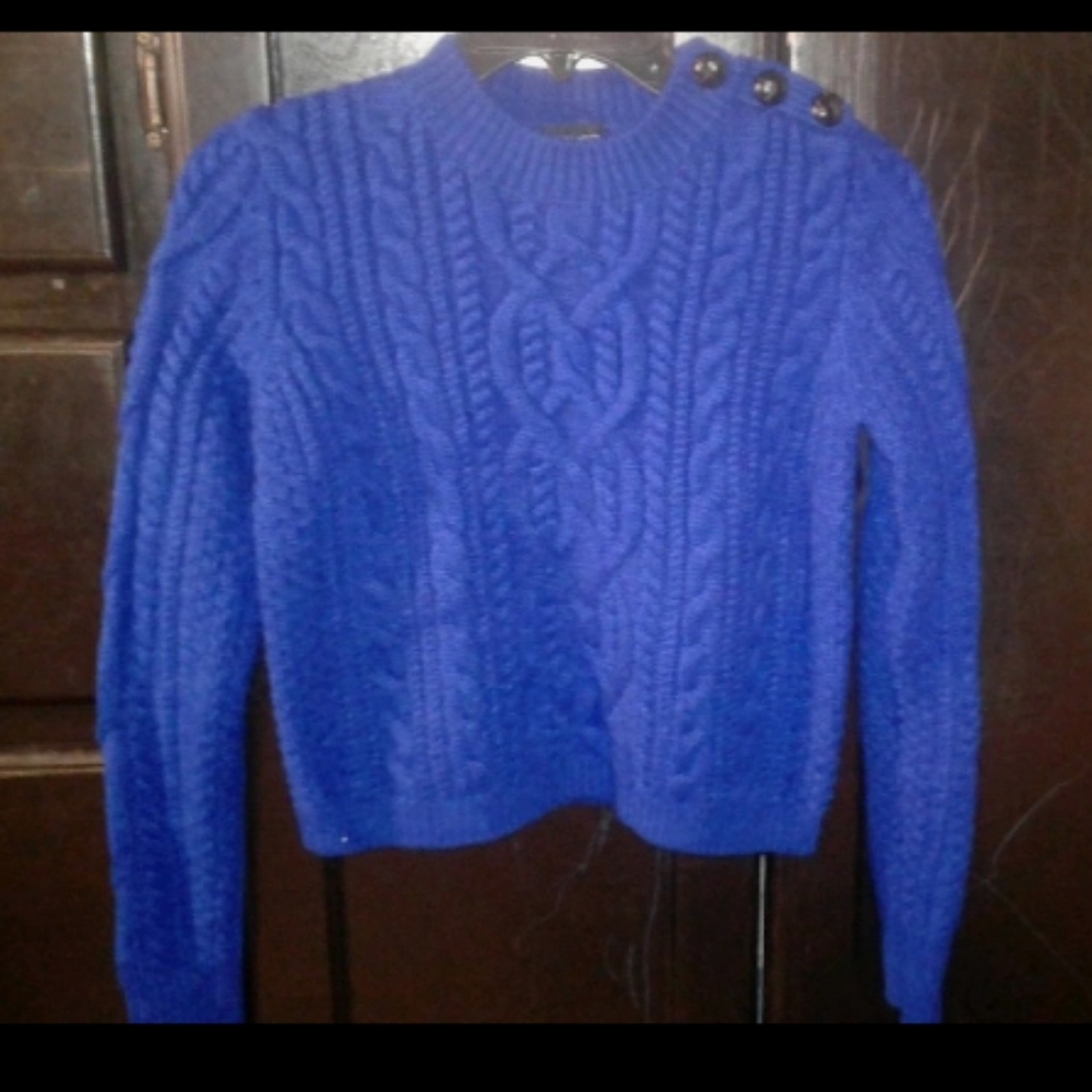 Topshop Semi cropped chunky sweater